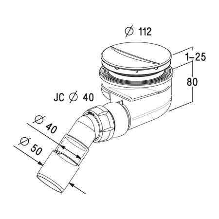 сифон для поддона ø 90 мм radaway turboflow tb90pwhite