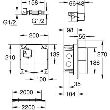 скрытая монтажная часть grohe 36264001