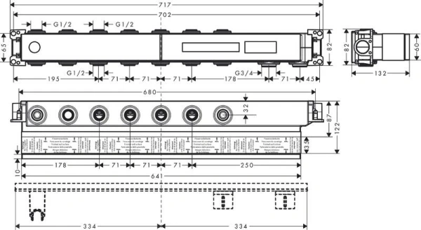 скрытая часть 3/4" axor edge 18313180