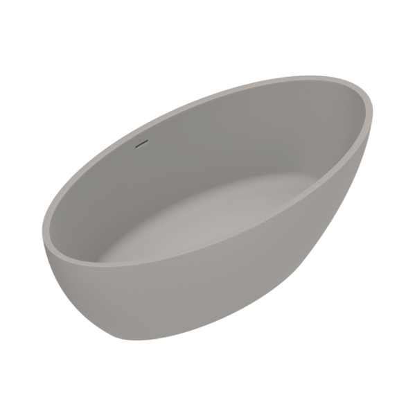 ванна catalano solid 7239010032 из искуственного камня, отдельностоящая, 165x80 см, solidtech, tortora матовая