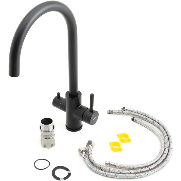 смеситель для кухни agger zest a0700744 черный