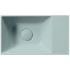 раковина gsi kube x 9484015 накладная, 40x23 см, ghiaccio opaco (голубой матовый)
