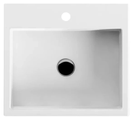 раковина bien infinitum inlg04601fd1w3000 46х46 см, накладная, белая