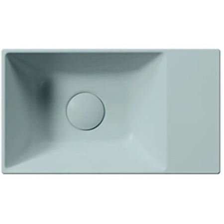 раковина gsi kube x 9484015 накладная, 40x23 см, ghiaccio opaco (голубой матовый)