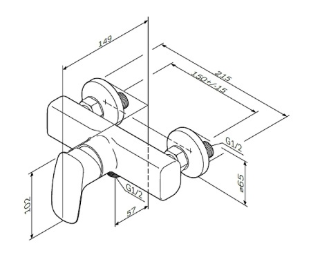 смеситель для душа am.pm spirit v2.1 f71a20000