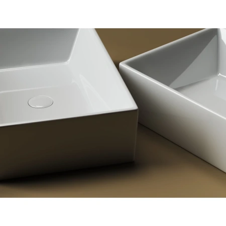 раковина ceramicanova element cn5013 накладная, 59x39 см, белая