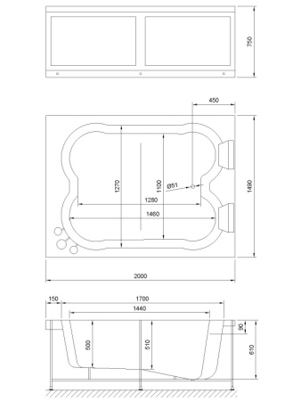 акриловая ванна royal bath hardon de luxe 200х150 rb083100dl с гидромассажем