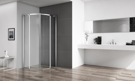 душевой уголок belbagno acqua 100x100 acqua-r-2-100-c-cr профиль хром стекло прозрачное