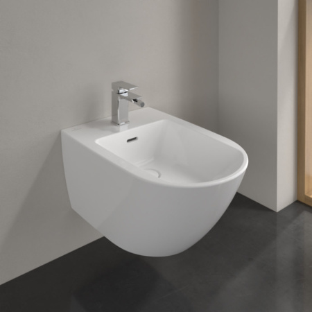 биде подвесное villeroy & boch subway 3.0 447000r1 покрытие ceramicplus, цвет альпийский белый