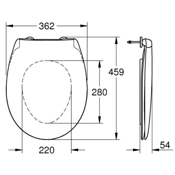 сиденье для унитаза с микролифтом grohe bau ceramic 39493000