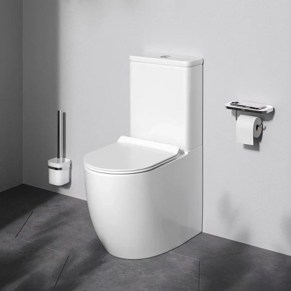 унитаз-компакт напольный am.pm like c808600sc безободковый, с сиденьем микролифт, белый