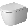 Унитаз подвесной безободковый Duravit ME by Starck 2530090000, укороченный, без сиденья, цвет белый.
