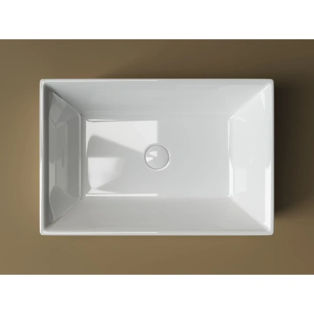 раковина ceramicanova element cn5013 накладная, 59x39 см, белая