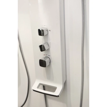 душевая панель hansgrohe raindance lift 27008400 2jet термостатическая, белый/хром