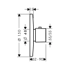 термостат ecostat e highflow hansgrohe metris 31571000