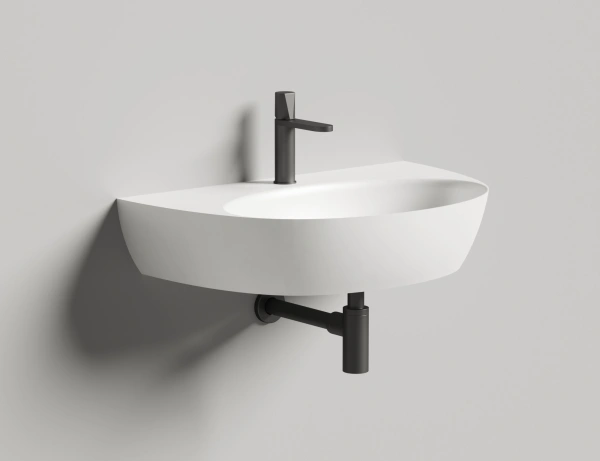 раковина salini alda wall 03 140323m подвесная/накладная, s-stone, 71х45 cм, белый матовый