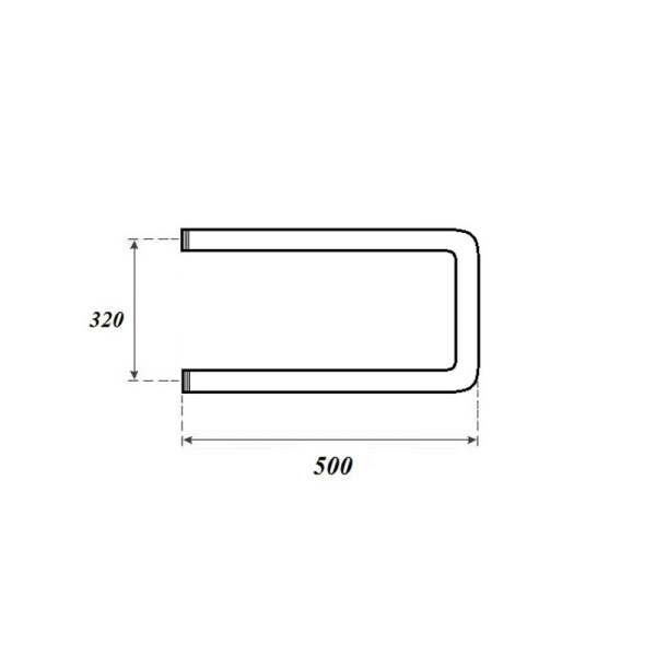 полотенцесушитель водяной point pn35335 320x500 п-образный (1") цвет хром