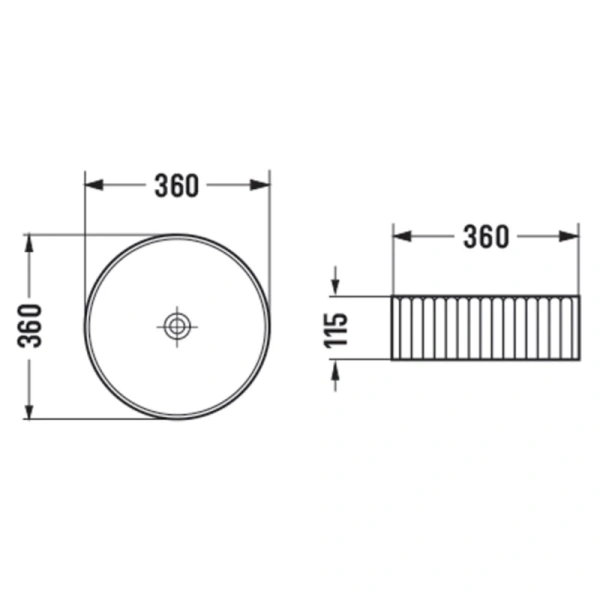 раковина накладная vincea vbs-501 36х36 см, белая