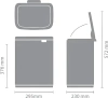 мусорное ведро brabantia bo 222467 12 л, белое