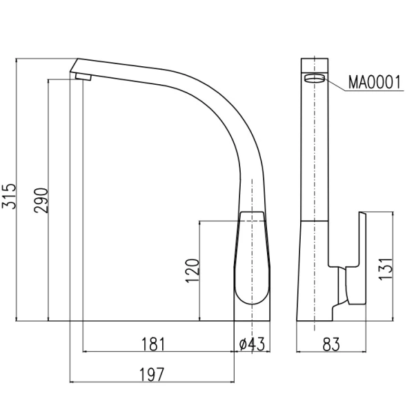 смеситель для кухни rav slezak vltava v819.5cmatc