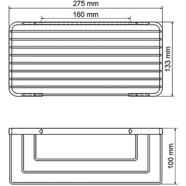 Полка корзина WasserKRAFT K-71133 цвет хром