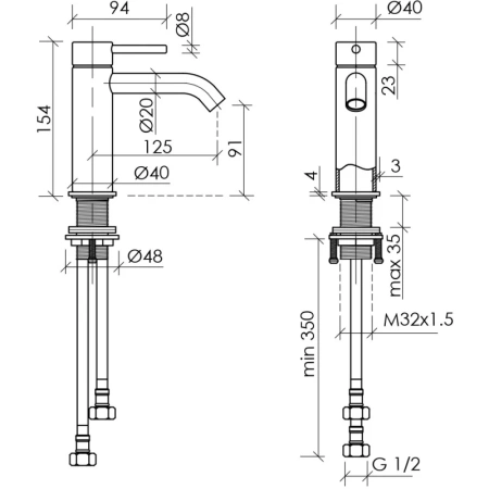 смеситель для раковины sancos etna sc9001bg золотой матовый