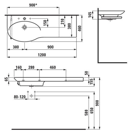 тумба под раковину laufen palace new 4.0162.2.075.463.1 белый матовый