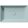 раковина gsi kube x 945315 накладная, 60x37 см, ghiaccio opaco (голубой матовый)