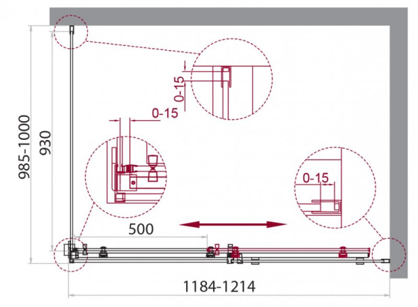 душевой уголок belbagno acqua 140х90 acqua-ah-1-140/90-c-cr профиль хром стекло прозрачное