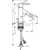 смеситель для биде с донным клапаном axor starck 10214000