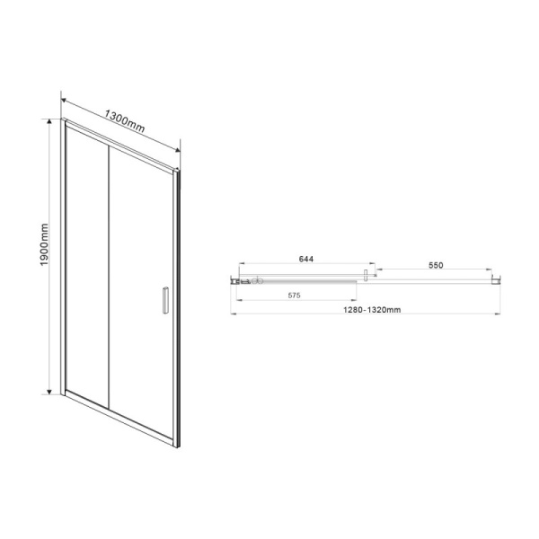 душевая дверь 130 см vincea garda vds-1g130clb прозрачное