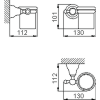 стакан для зубных щеток huber croisette 4020.01h.cr