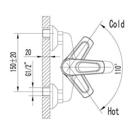 смеситель для ванны с душем lemark omega lm3102c