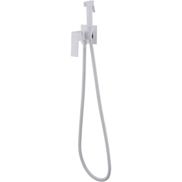 гигиенический душ abber daheim af8226w со смесителем, белый матовый