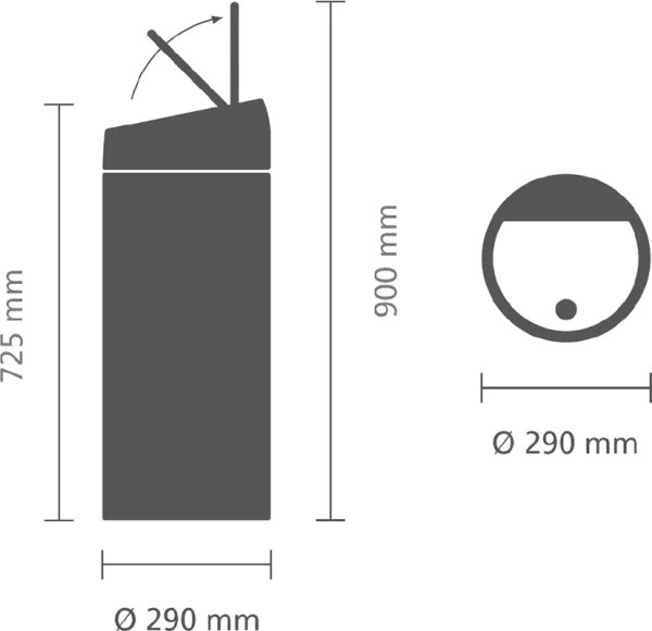 Мусорное ведро Brabantia Touch Bin 149986 30 л, бежевое