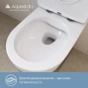 унитаз подвесной aqueduto cone con0110 безободковый, с сиденьем микролифт, белый глянец