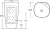 раковина santiline sl-4018, напольная, моноблок, 50x46х88 см, белая глянцевая