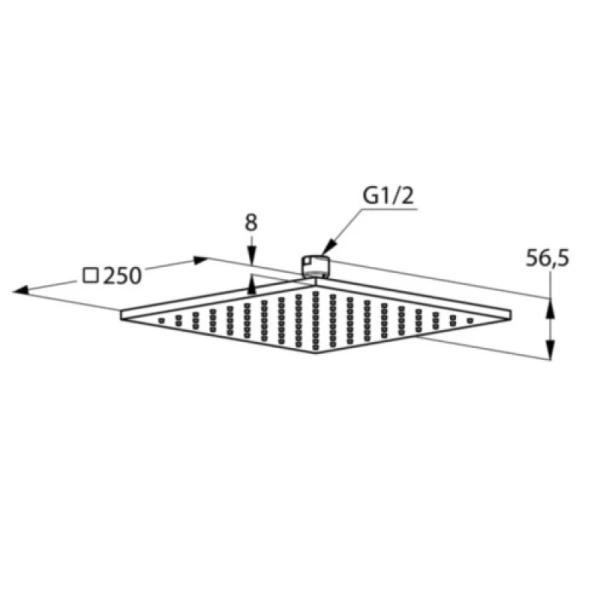 верхний душ 250 мм kludi a-qa 6442591-00