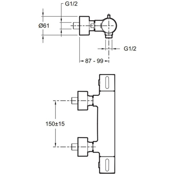 смеситель для душа jacob delafon cuff e37035-cp