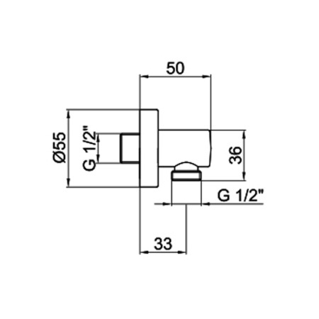 шланговое подключение webert comfort ac0344015 цвет хром