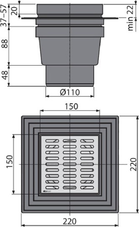 душевой трап alcaplast apv13