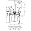 смеситель для раковины с донным клапаном hansgrohe metropol classic 31307000