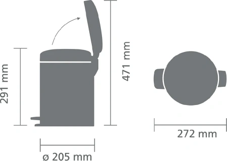 мусорное ведро brabantia newicon 112904