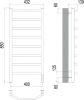 полотенцесушитель электрический terminus виктория п8 400x850 4670078531209