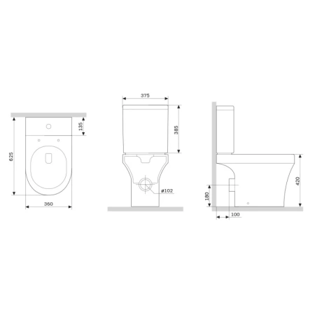 унитаз компакт damixa skyline dx35c8600sc с бачком и сиденьем микролифт