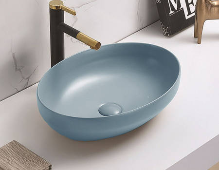 раковина-чаша ceramalux 50 78590mhl голубая матовая