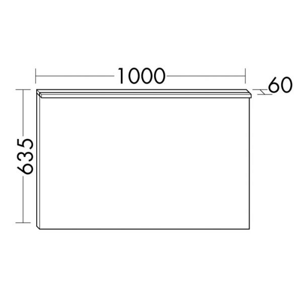 зеркало 100х63.5 см burgbad eqio sidl100 с подсветкой 4250k, корпус alu-optik