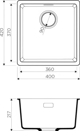 мойка кухонная omoikiri kata 40-u-sa бежевая