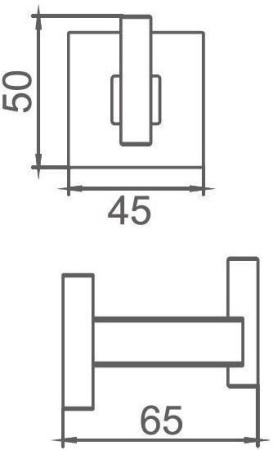 крючок для полотенец aquanet 6182