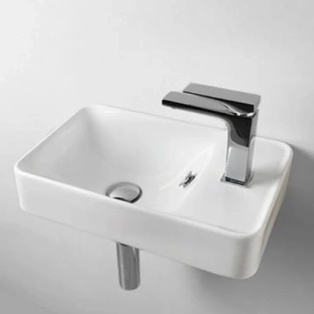 раковина подвесная 45 см artceram savon lml003 01;00 27х45 см, белая